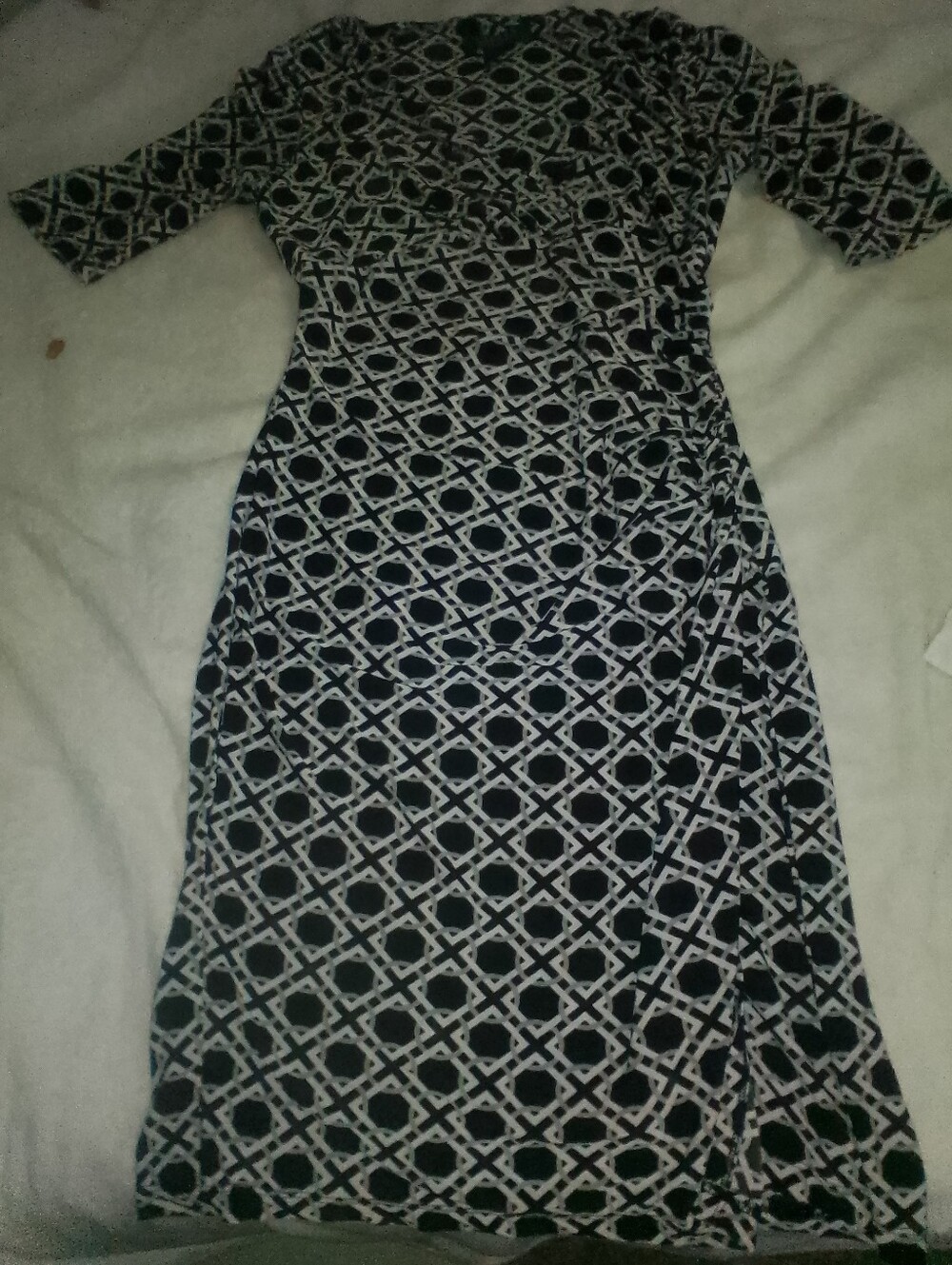 Women’s Black and White Geometric Dress